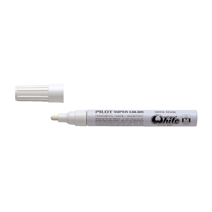 Viltstift pilot super sc-w-m perm rond 2mm wit - 0