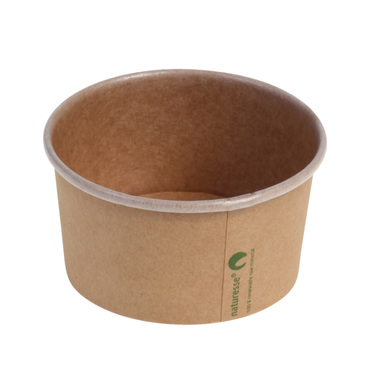 Saus- ijsbakje, bruin kraft, 240ml, 96mm (1000 stuks) - 1