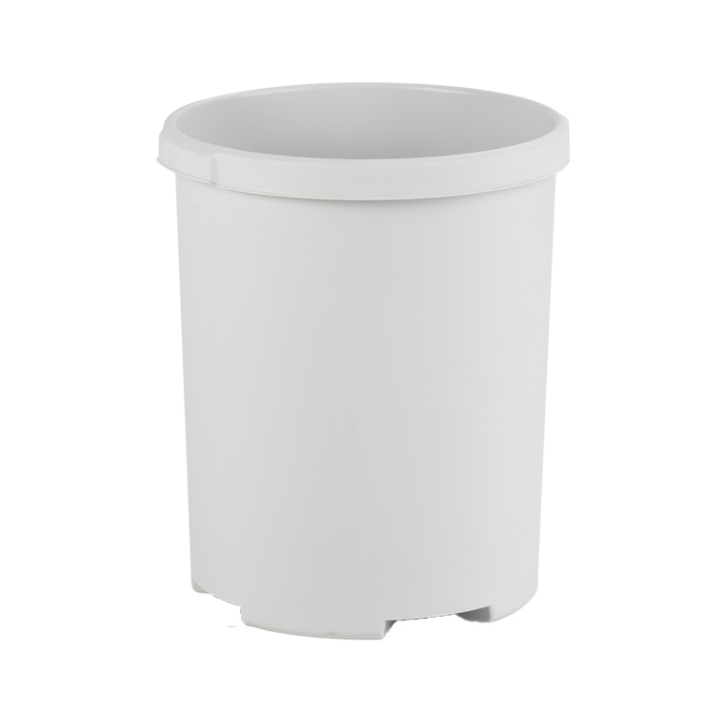 Kunststof papierbak, rond, 50 liter, grijs, VB 001836 - 0