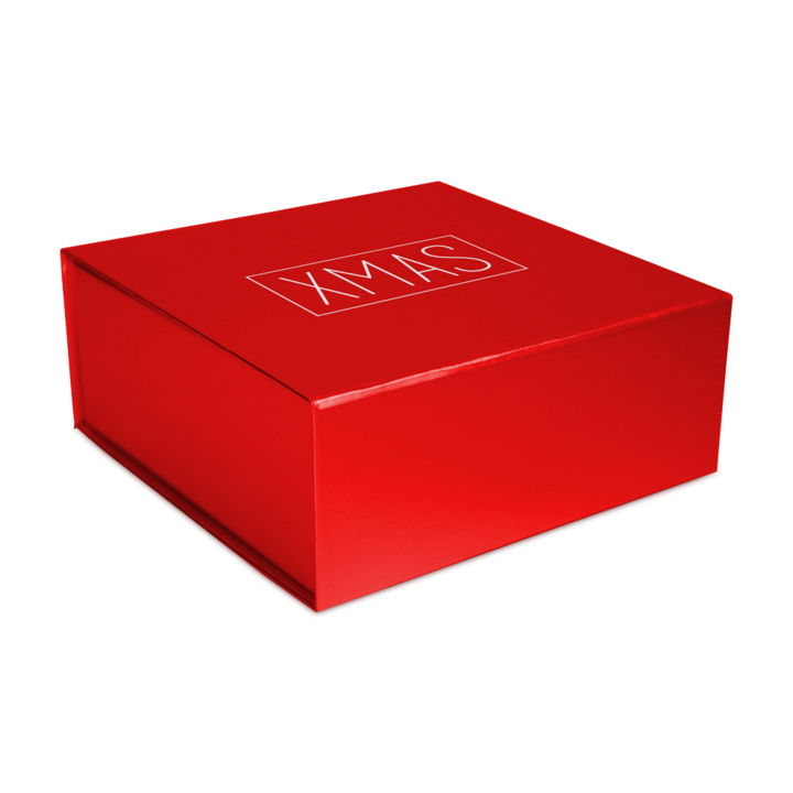 Luxe magneetdoos, Kerst, 22x16,5x3cm,  Xmas, rood (25 stuk) - 0