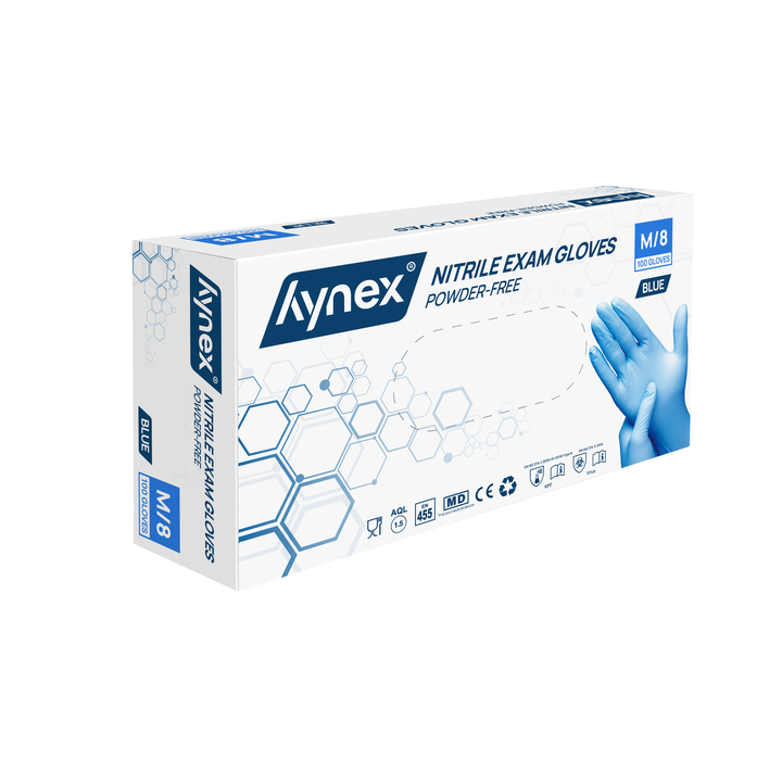 Hynex | Nitril Handschoen | Maat M | Blauw | Ongepoederd | 30004102 (100 stuks) - 0