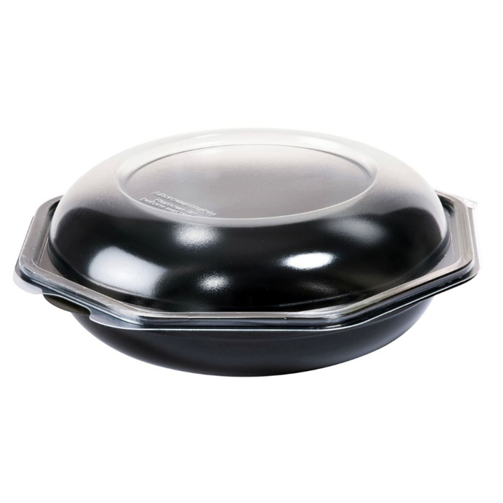 Duni Octabowl®, 700cc, zwart met transparant deksel, 149865 (290 stuks) - 0