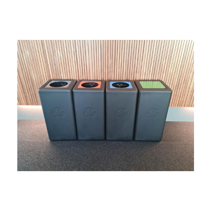 Brickbin, modulaire afvalscheidingsbak, 65 liter, zwart, VB 192465 | papier - 3