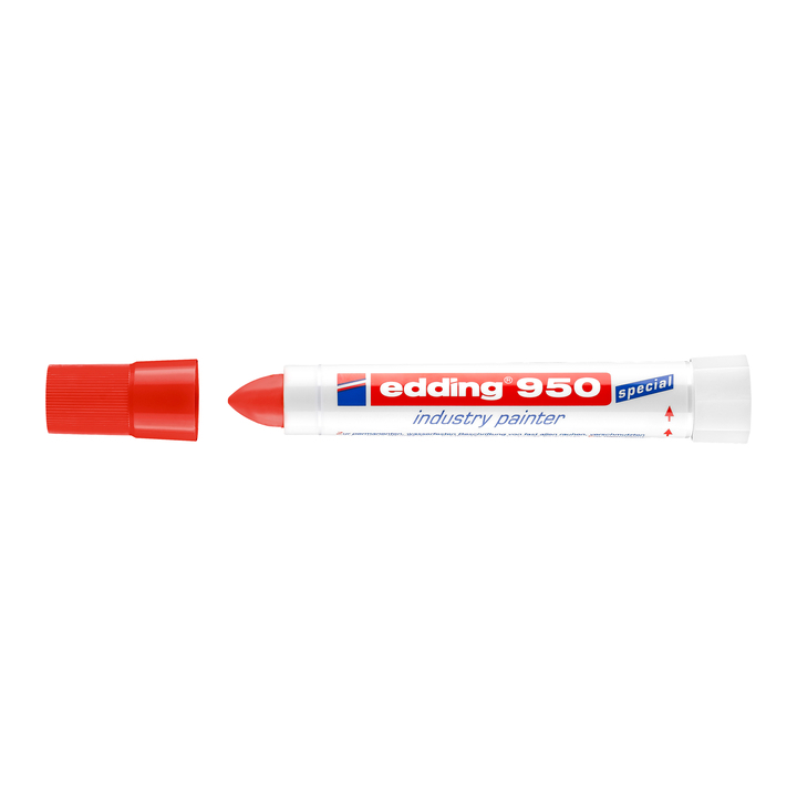 Viltstift edding 950 pasta rond 10mm rood(4-950002) - 0