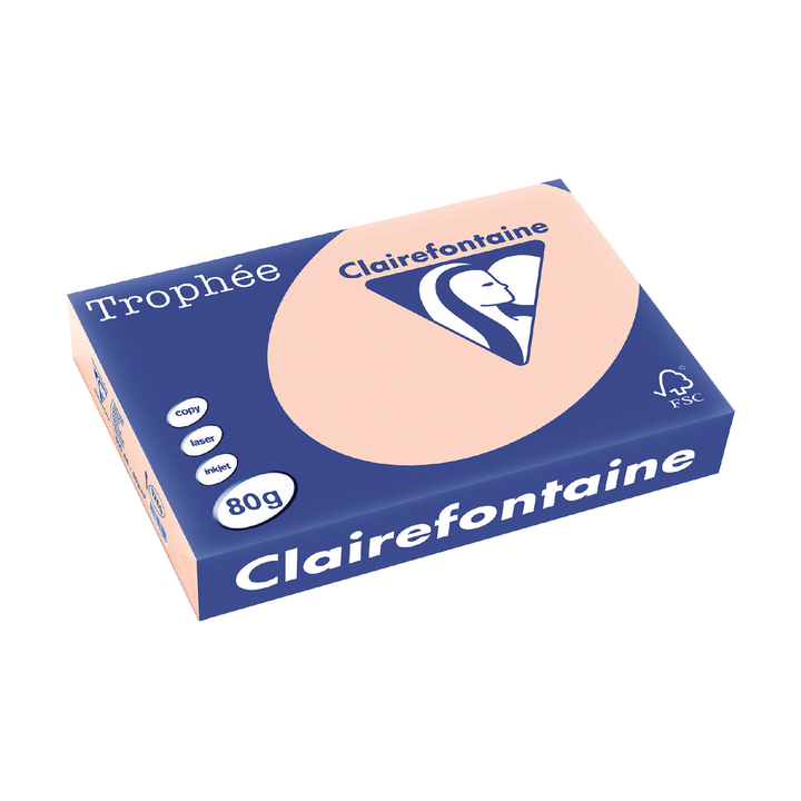 Kopieerpapier clairefontaine trophee a4 80gr zalm - 0