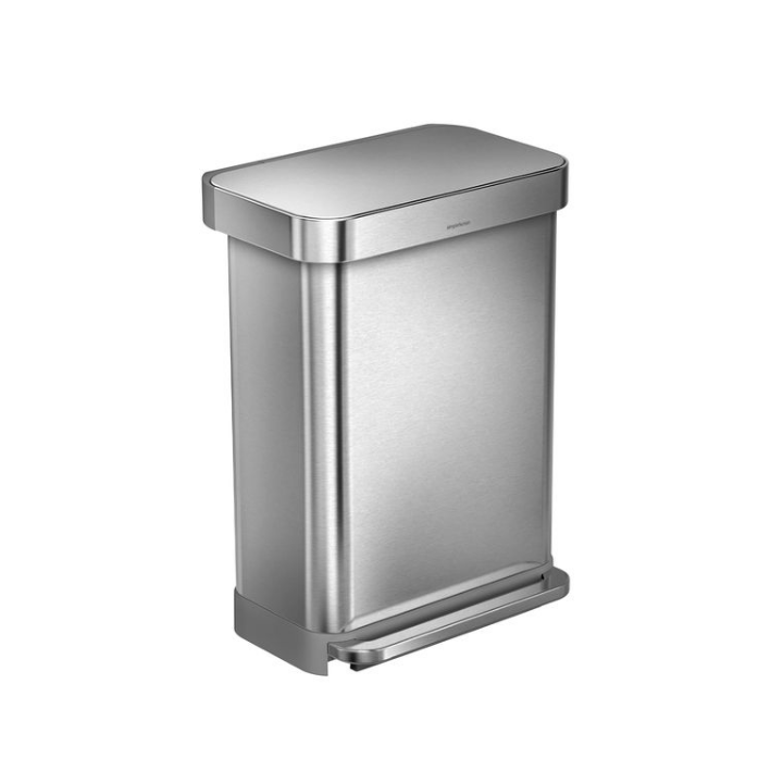 Simplehuman, pedaalemmer, 55 liter, zilver, VB 017808 - 0
