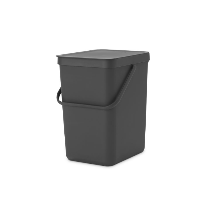 Brabantia, sort & go afvalemmer, 25 liter, grijs, VB 129940 - 0