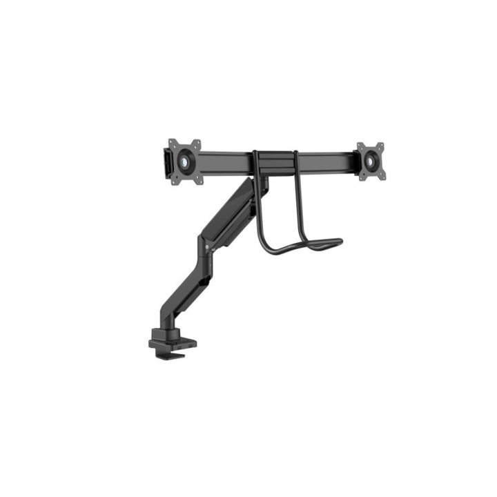 Filex, Swing, dubbel monitorarm crossbar, zwart - 0