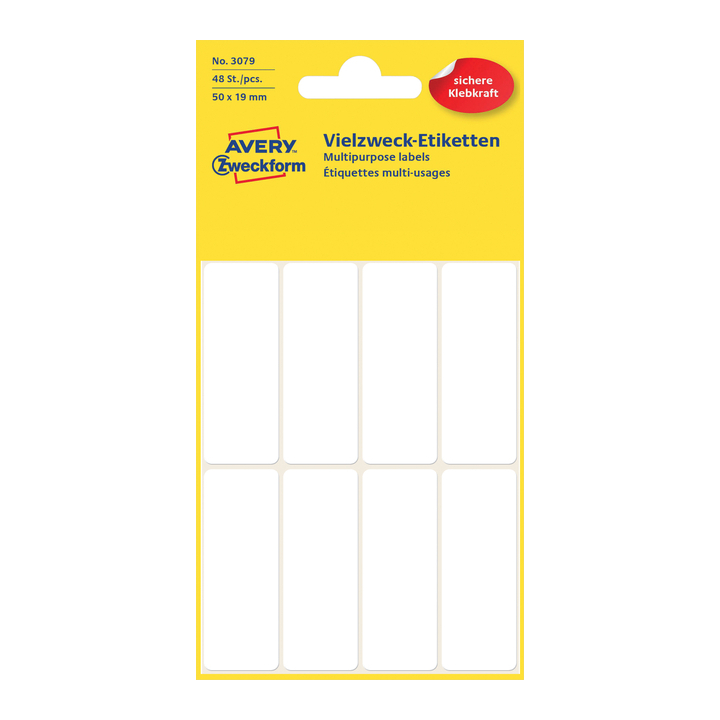 Etiket avery zweck 3079 50x19mm 48st - 0