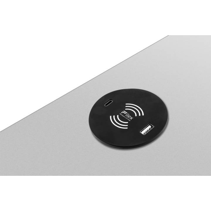 Filex, AC QI Power-Spot, 1x USB A+C, zwart - 0