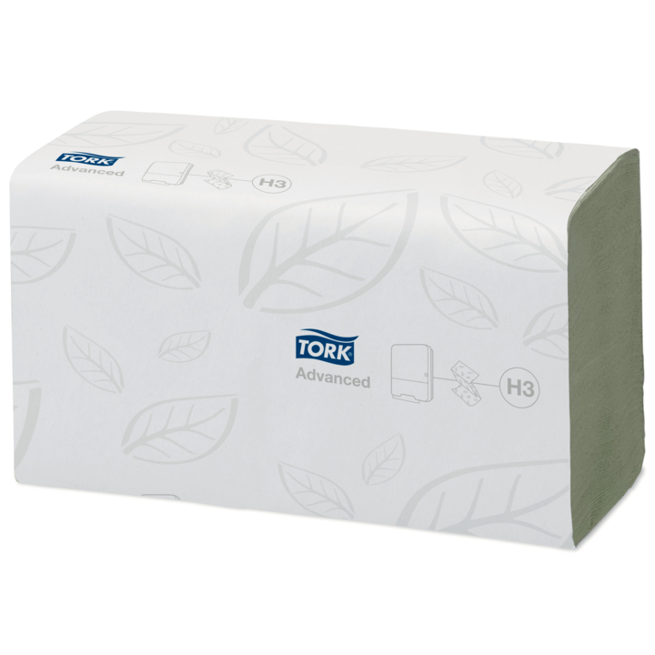 Tork Advanced | Papieren Handdoekjes | 23x24,8cm | 2-Laags | H3 | Groen | 290179 (3.750 stuks) - 1