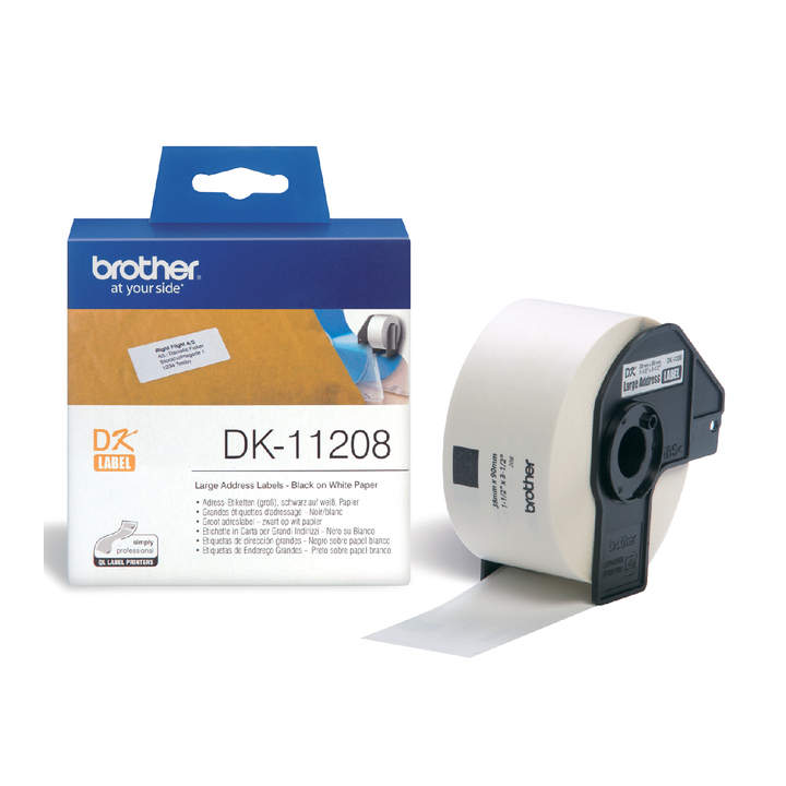 Etiket brother dk-11208 adres groot 38mmx90mm - 0