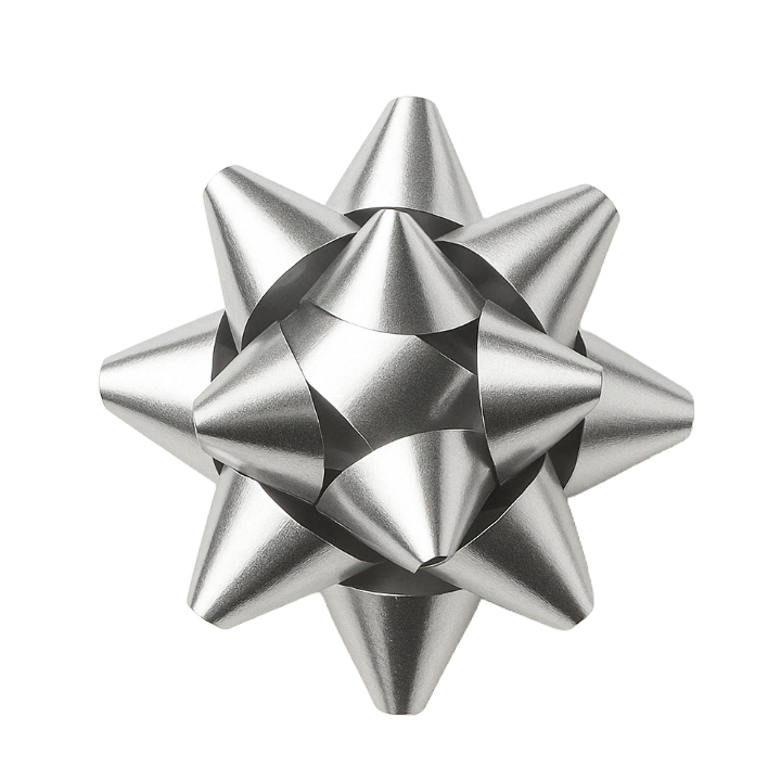 Starbow Met Krullint Zilver  Ds50 - 0