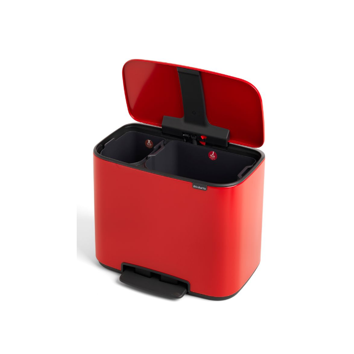 Brabantia, pedaalemmer, 11+23 liter, rood, VB 121166 - 1
