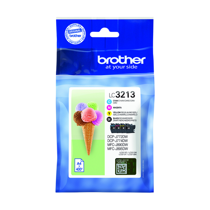 Inkcartridge brother lc-3213 zwart + 3 kleuren(lc3213val) - 0