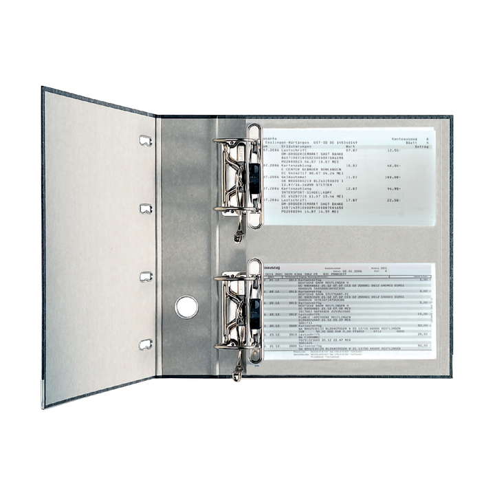 Ordner leitz 1092 a4 75mm bank 2mech karton zwart - 0
