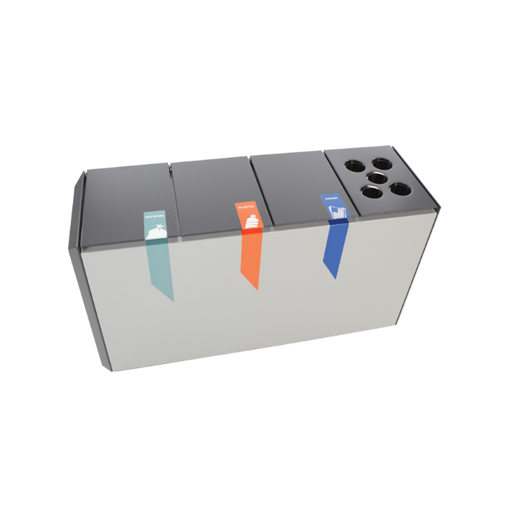 Recyclostar, afvalscheidingsstation, 4x55 liter, VB 708376 - 1