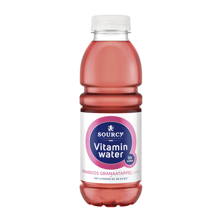 Water sourcy vitamin framboos/granaatap fles 500ml(18531) - 0