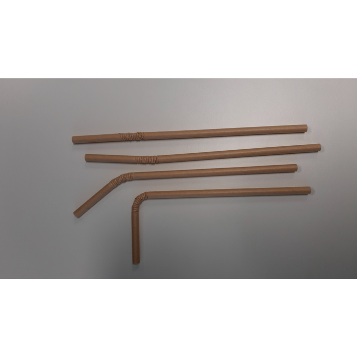 Buigrietjes, papier, bruin, 197x6mm (2000 stuks) - 0