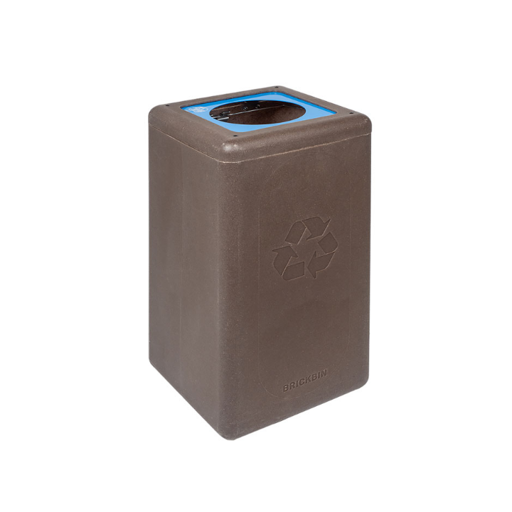 Brickbin, modulaire afvalscheidingsbak, 65 liter, bruin, VB 193806 | papier - 0