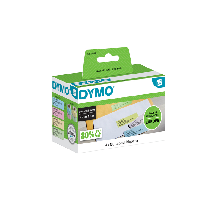 Etiket dymo 99011 labelprint 28x89mm ass - 0