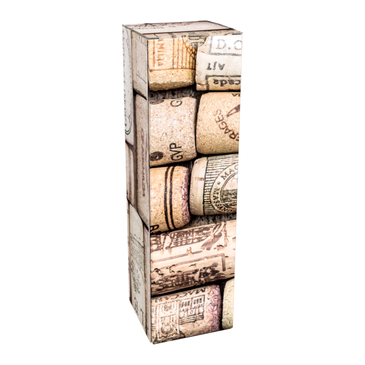 1-fles doos, Kurk, 95x95x330mm (pak a 10st) - 0