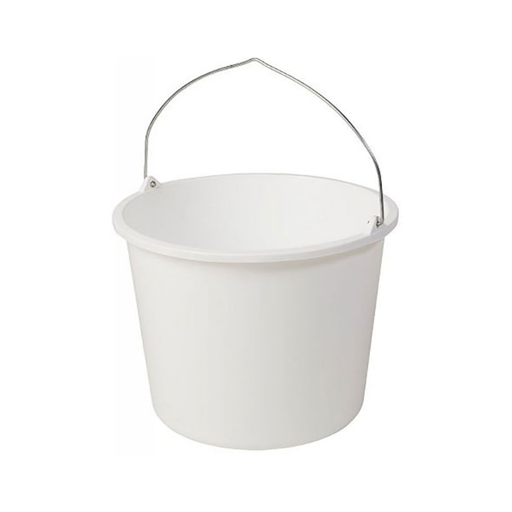 Ronde Bouwemmer | 12 Liter | Wit | VB 125000 - 0