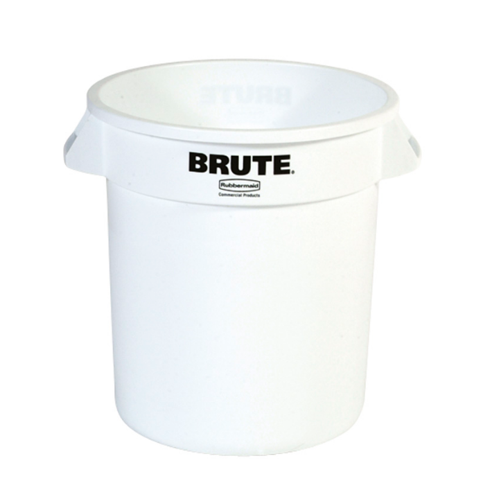 Rubbermaid Brute, ronde afvalbak, 38 liter, wit, VB 002610 - 0