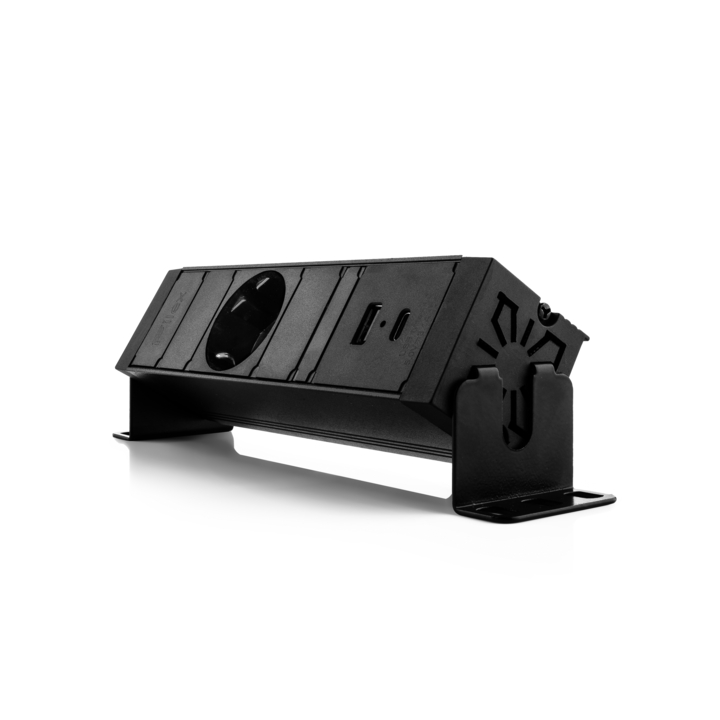 Filex, Power Desk Up 1.0, 1x 230v, 1x USB A+C Charge, zwart - 1