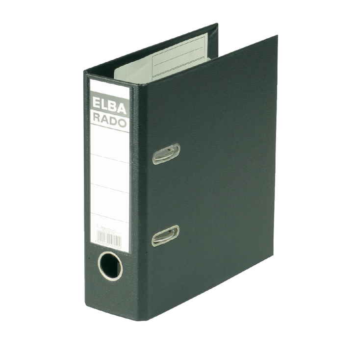 Ordner elba rado plast a5 75mm pvc zwart - 0
