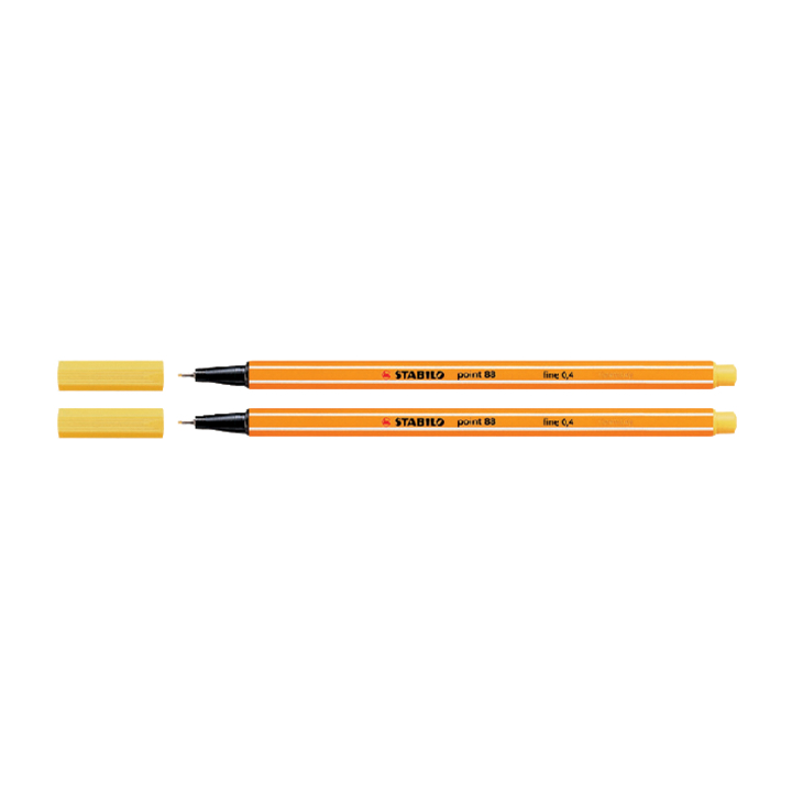 Fineliner stabilo point 88 geel - 0