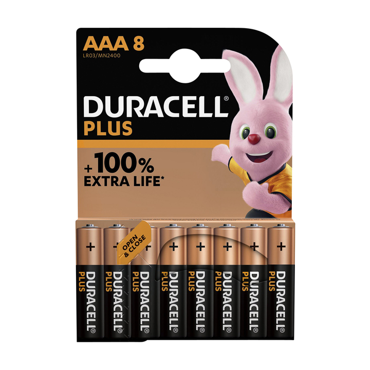 Batterij duracell plus aaa 8st(5000394141179) - 0