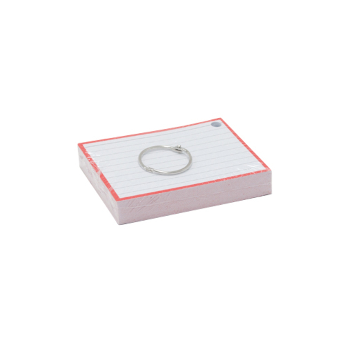 Flashcards a7 rood incl. clipring(376019) - 0
