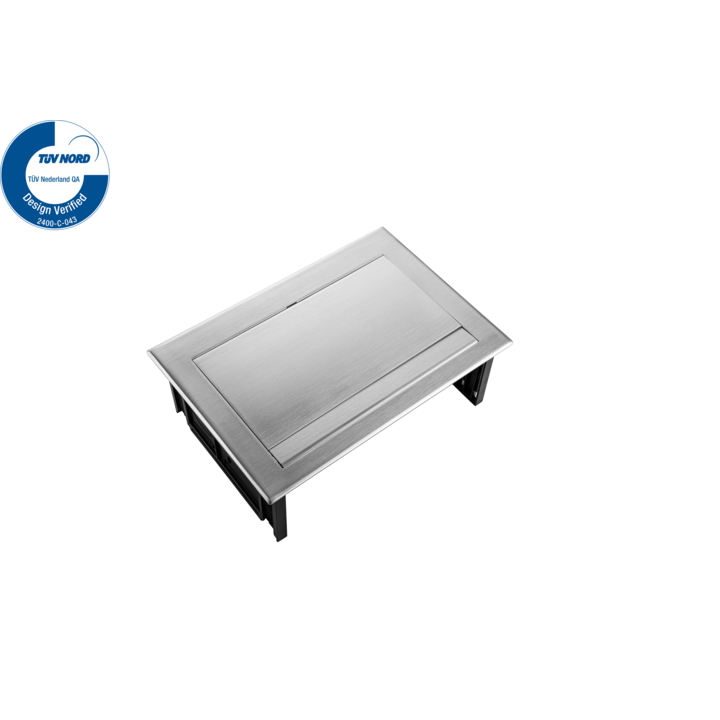 Filex, Power Desk In, 2x 230V, 1x keystone, RVS - 2