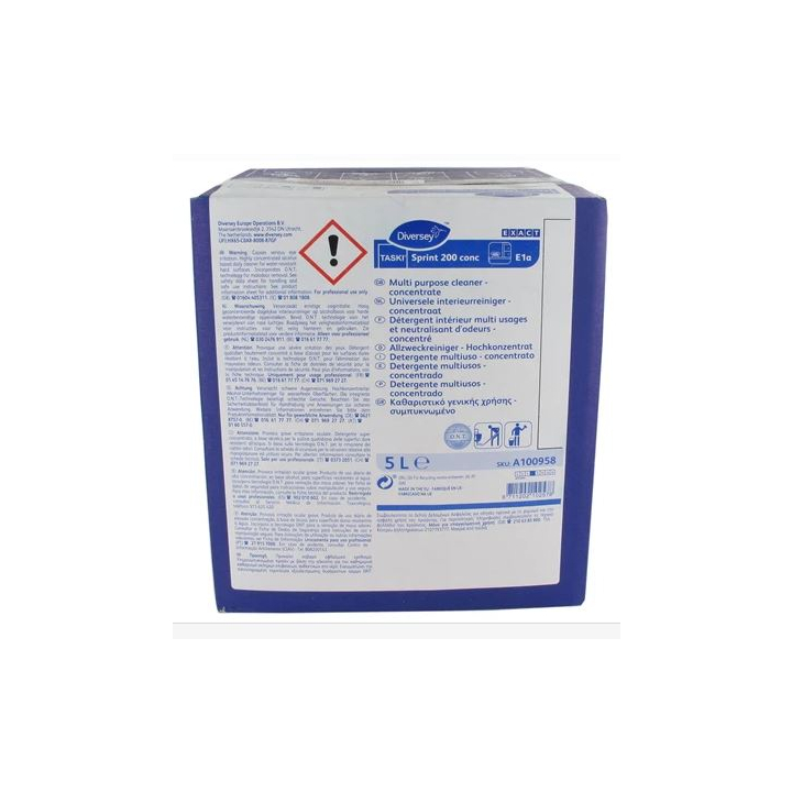 Diversey Taski Sprint 200 conc, interieur- en glasreiniger, 5 liter (1 stuk) - 0