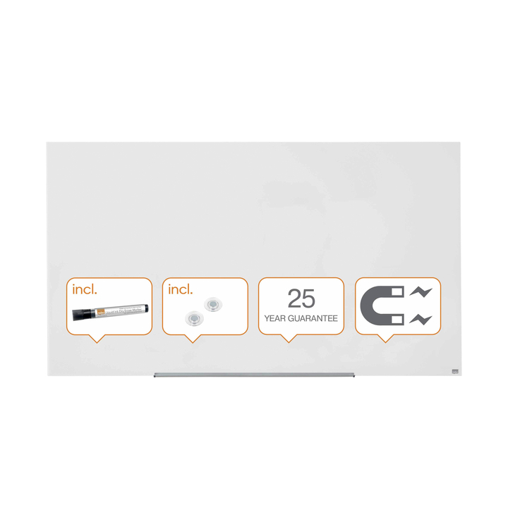 Glasbord nobo 1883x1053mm wit(1905178) - 0