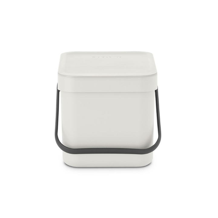Brabantia, afvalemmer sort & go, 6 liter, licht grijs, VB 213267 - 2