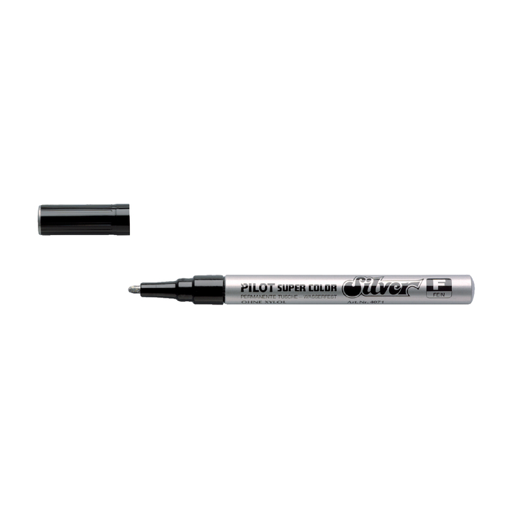 Viltstift pilot super sc-s-f perm rond 1mm zilver - 0