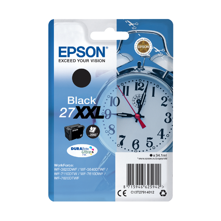 Inkcartridge epson 27xxl t2791 zwart(2666508) - 0