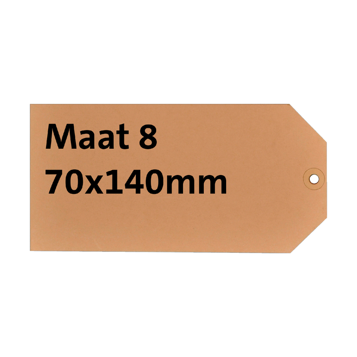 Label karton nr8 200gr 70x140mm chamois ds/1000 - 0