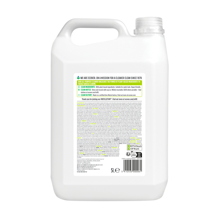 Ecover, allesreiniger navulflacon, 5 liter, Citroengras & Gember, 4002129 (1 stuk) - 1