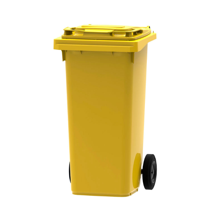 Mini-rolcontainer, 120 liter, geel, VB 120000 - 0