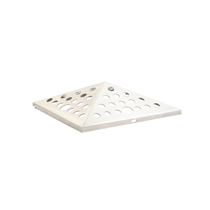 Top met gaten t.b.v. Piramide as-papierbak, RVS, VB 708659 - 0