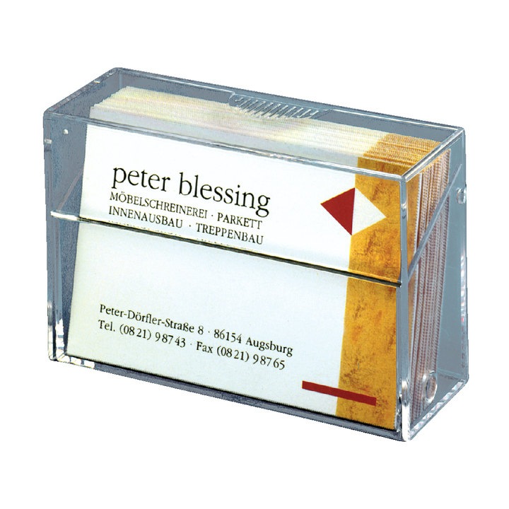 Visitekaartbox sigel 85x56x27mm glashelder(si-va110) - 0