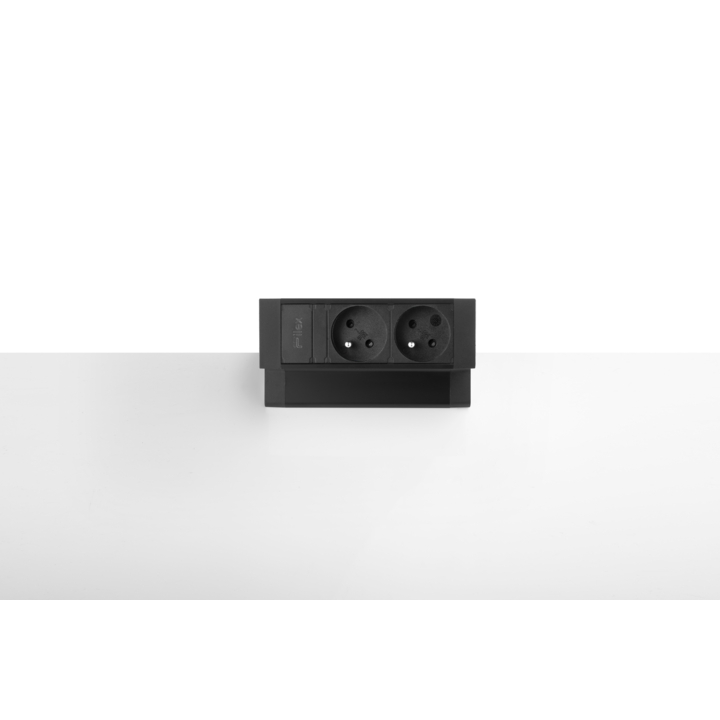 Filex, Power Desk Up 2.0, 2x 230V Frans, zwart - 0