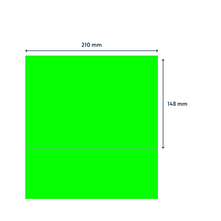 Etiket rillprint 210x148mm fluorgn 200 etiketten(b84023) - 1