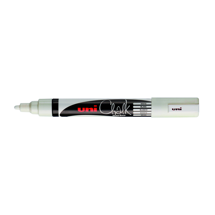 Uni-ball Chalk, krijststift, rond, wit, PWE5M BL - 0