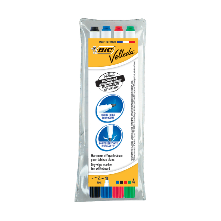Viltstift bic 1721 whiteboard rond 1mm ass - 0