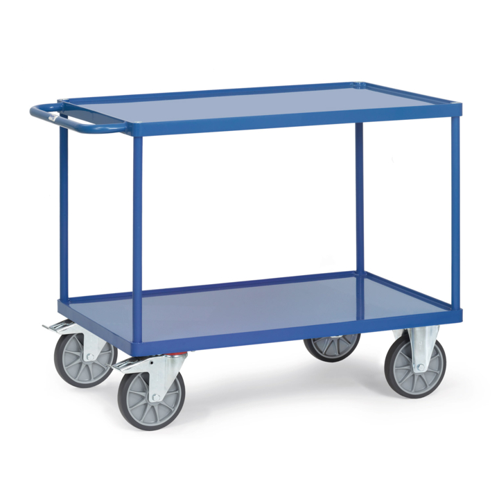 Stalen tafelwagen met rand, 1000x600mm Draagverm. 600kg - 0