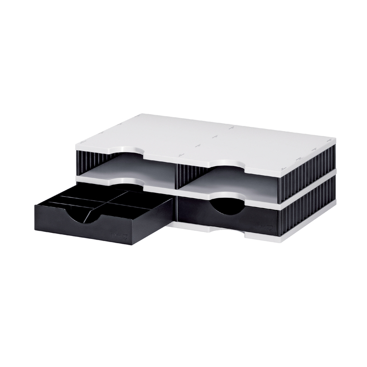 Vakkenset styrodoc duo 4vaks deelbaar zwart/grijs(268-0202.9 - 0